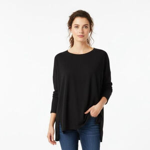 Clara Sunwoo Black Long Sleeve Tunic Sweater - Small